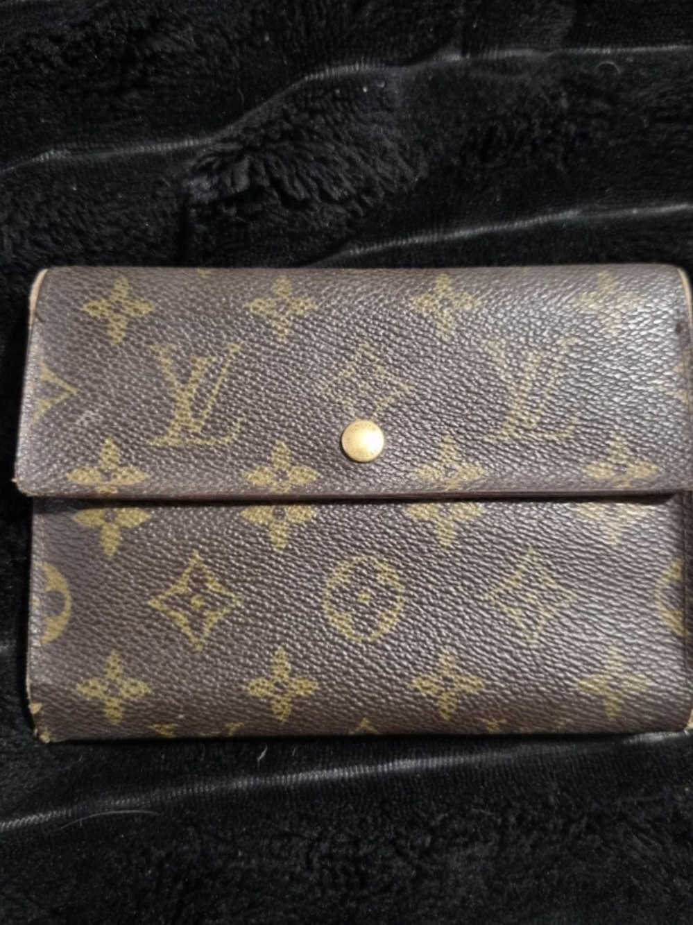 Louis Vuitton Monogram Canvas Card Holder in Brown and Gold